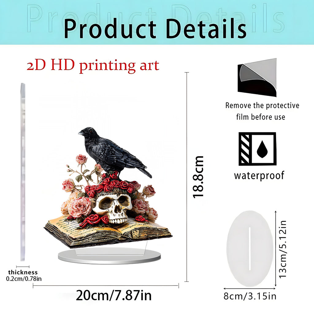 Cross-Border New Product Halloween Creative Funny Horror Doll 2D Acrylic Holiday Party Decoration Halloween Ornaments