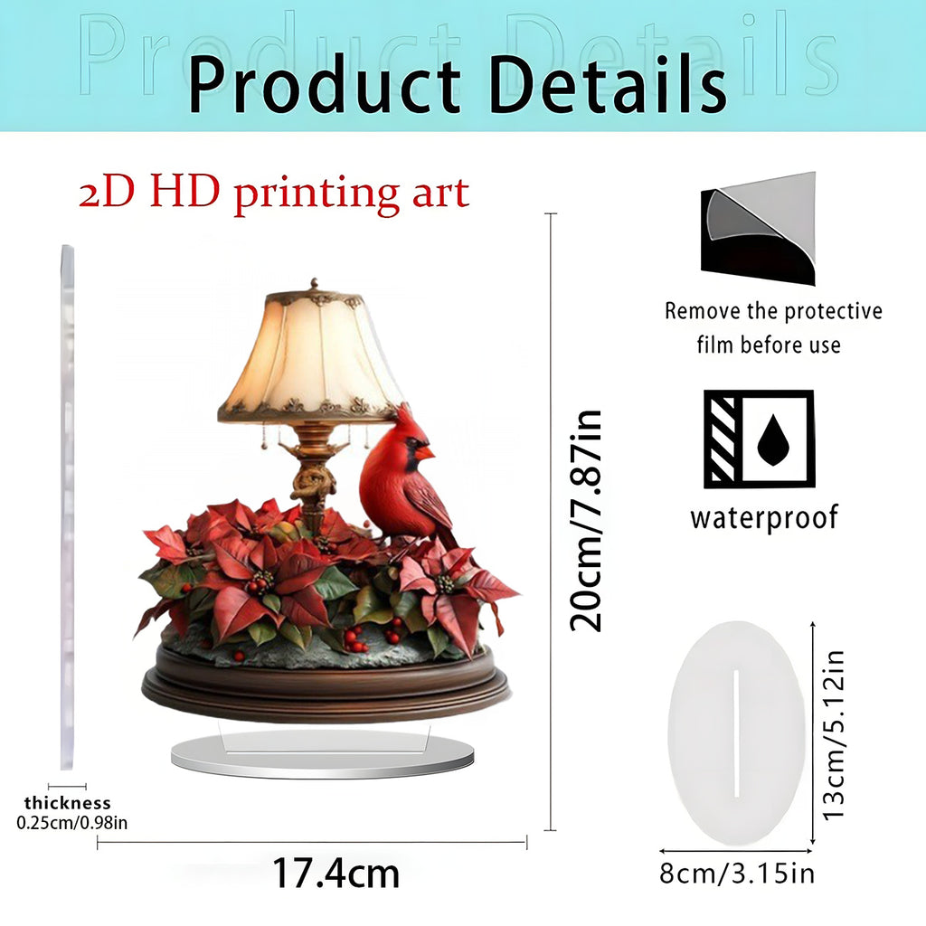 Cross-Border New Christmas Igloo Santa Claus Reindeer 2D Acrylic Flat Home Desktop Decoration