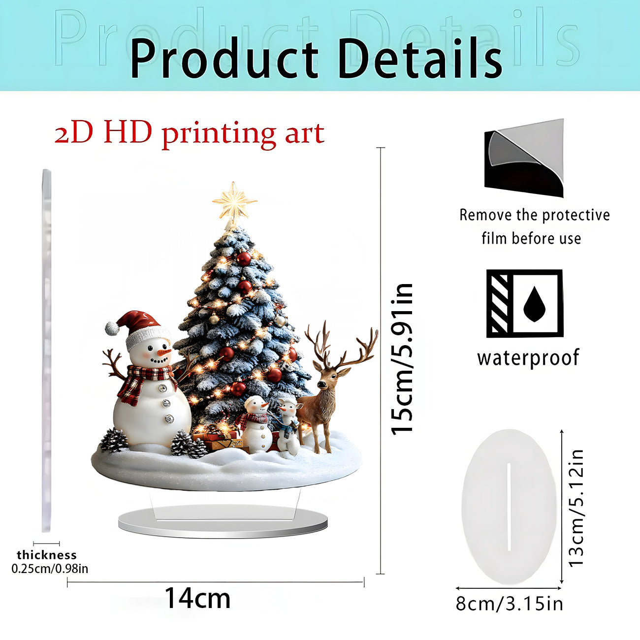 Cross-Border New Product Unicorn White Horse and Fairy 2D Acrylic Flat Stand Home Desktop Decoration Gift Ornaments