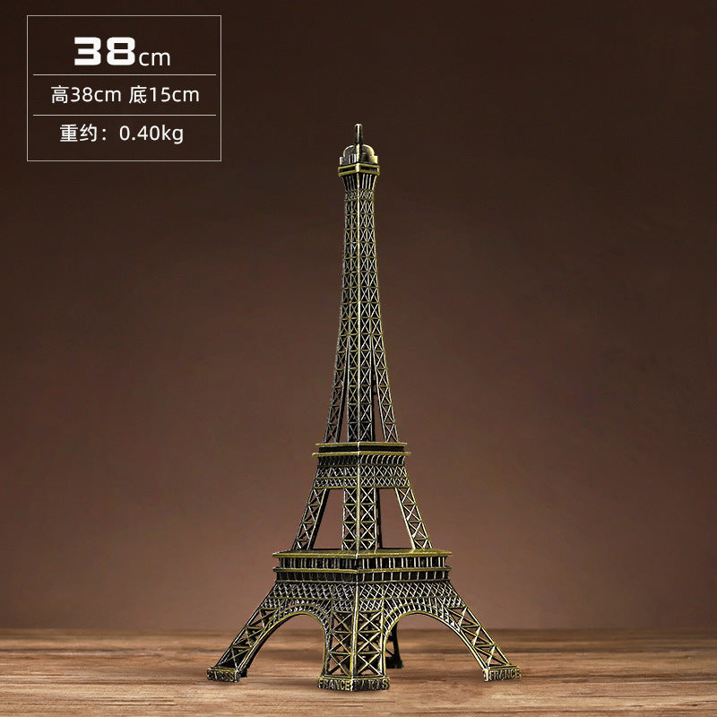 Landmark Building Model Ornaments, High-End Cross-Border Metal Crafts, Living Room Office Desktop Iron Art Decorations