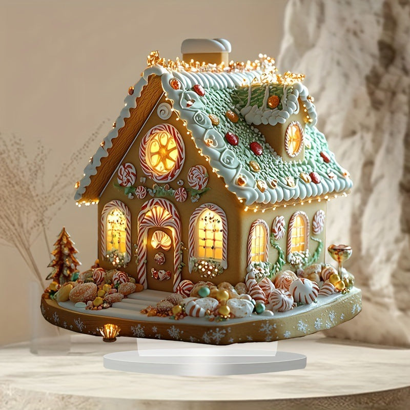 Cross-border Bohemian Style Multi-functional British Decorations Office Cafe Desktop Gingerbread House